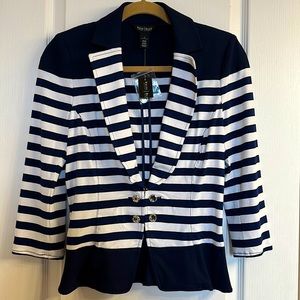White House Black Market Nautical Knit Jacket
